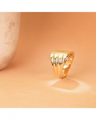 Sello oro 18k caballero mate brillo grabación 17x17mm