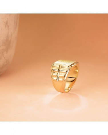 Sello oro amarillo 18k cuadrado caballero 14x14 mm