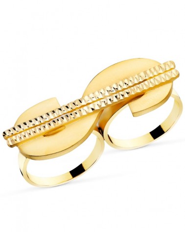 Sello oro 18k amarillo símbolo dólar tallado 50x17mm