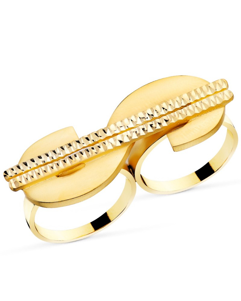 Sello oro 18k amarillo símbolo dólar tallado 50x17mm