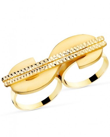 Sello oro 18k amarillo símbolo dólar tallado 50x17mm