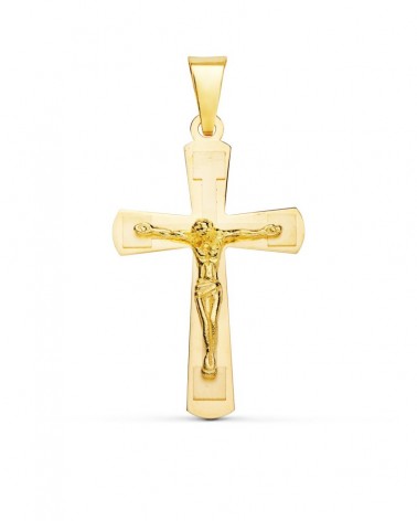 Cruz oro 18k amarillo con Cristo 32x20mm