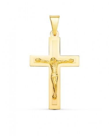 Cruz oro amarillo 18k con Cristo 32x20mm