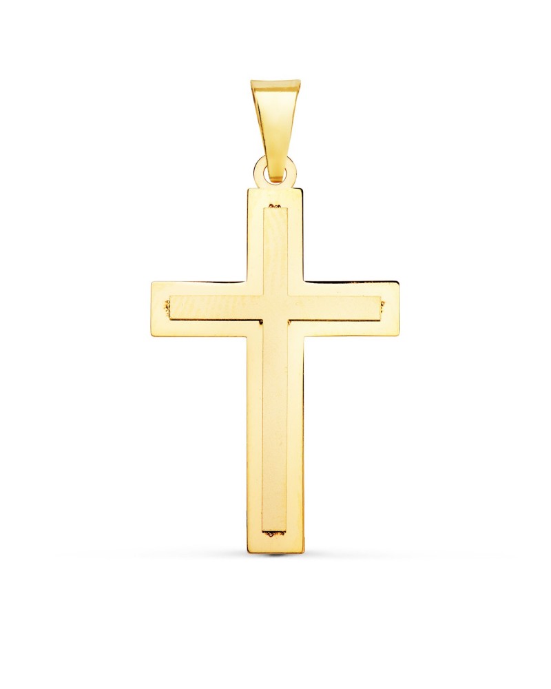Cruz oro 18k amarillo sin cristo 32x20 mm