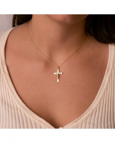 Cruz oro 18k amarillo con Cristo 25x16mm