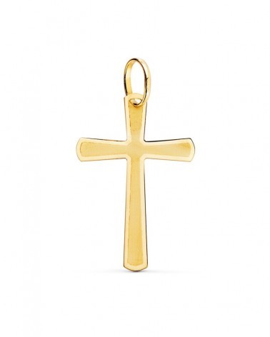 Cruz oro 18k amarillo sin Cristo 25x16mm