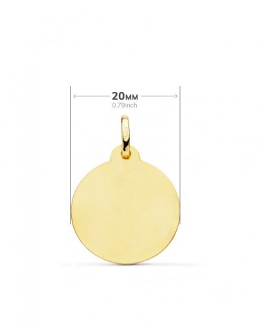 Medalla Corazón de Jesús oro 18k amarillo 20mm