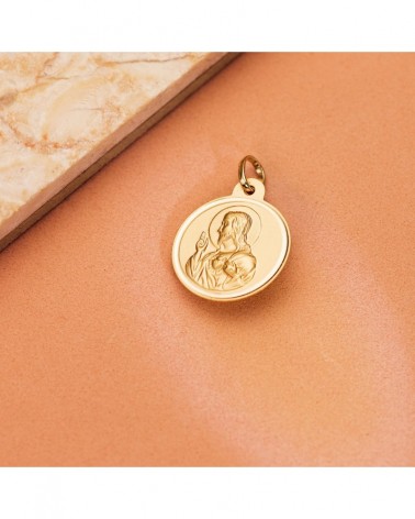 Medalla Corazón de Jesús oro 18k amarillo 20mm
