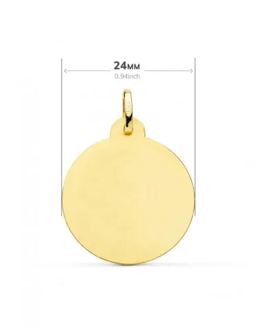 Medalla Sagrado Corazón Jesús oro 18k 24mm