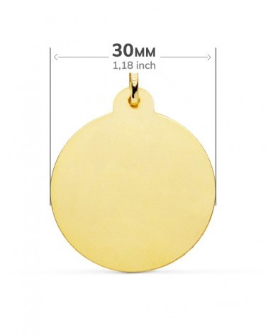 Medalla Sagrado Corazón de Jesús oro 18k 30mm