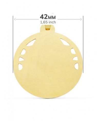 Medalla oro 18k Sagrado Corazón de Jesús calada 42mm