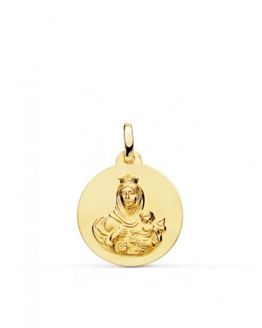 Medalla Virgen del Carmen oro 18k amarillo 16mm
