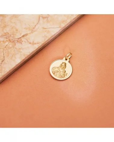 Medalla oro 18k Virgen del Carmen 20mm