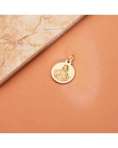 Medalla oro 18k Virgen del Carmen 20mm