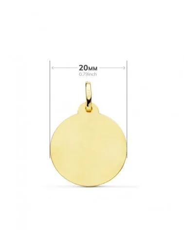 Medalla oro 18k Virgen del Carmen 20mm