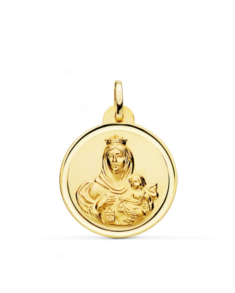 Medalla Virgen del Carmen oro 18k 24mm