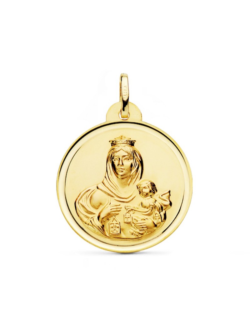 Medalla Virgen del Carmen oro 18k 26mm