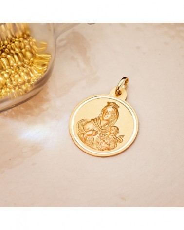 Medalla Virgen del Carmen oro 18k 26mm