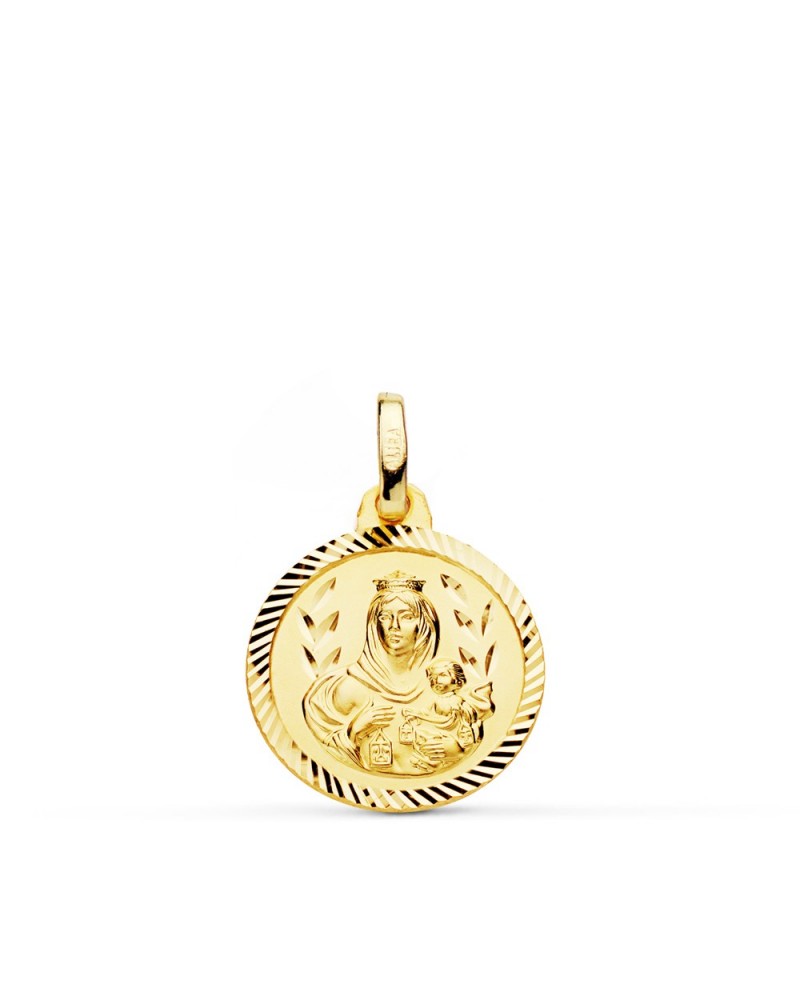 Medalla Virgen del Carmen oro 18k 16 mm