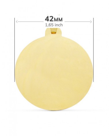 Medalla Virgen del Carmen oro 18k tallada 42mm