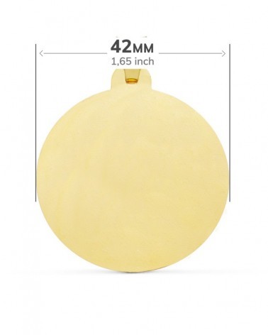 Medalla Virgen del Carmen oro 18k tallada 42mm