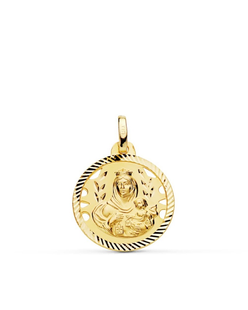 Medalla Virgen del Carmen oro 18k calada 18mm
