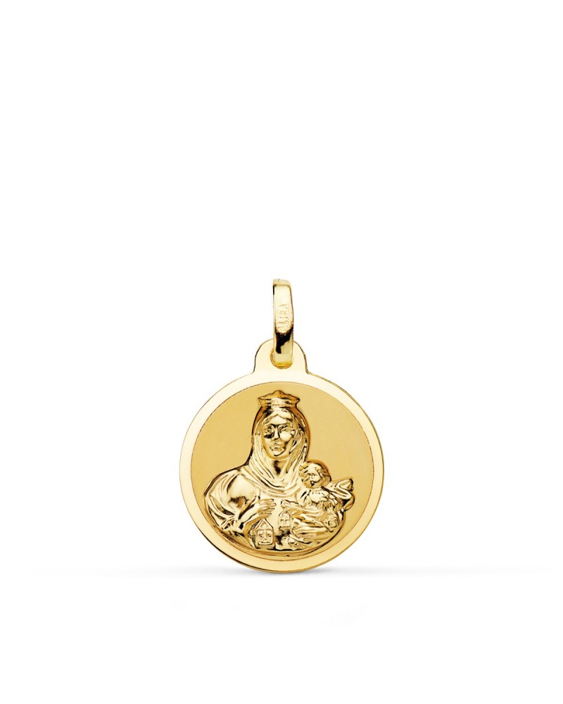 Medalla Virgen del Carmen oro 18k amarillo 16mm