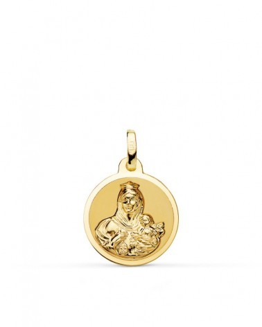 Medalla Virgen del Carmen oro 18k amarillo 16mm
