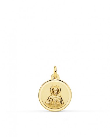 Medalla Corazón de Jesús oro 18k 12mm