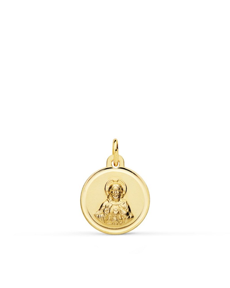 Medalla Corazón de Jesús oro 18k 12mm