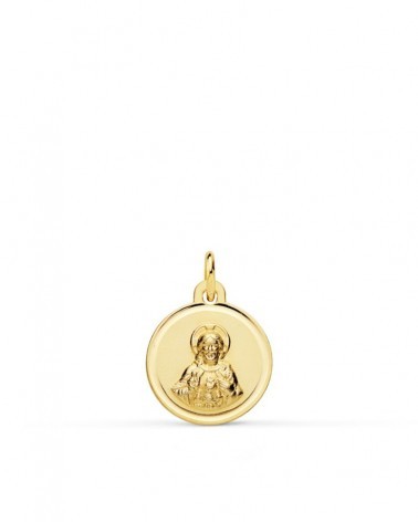 Medalla Corazón de Jesús oro 18k 12mm