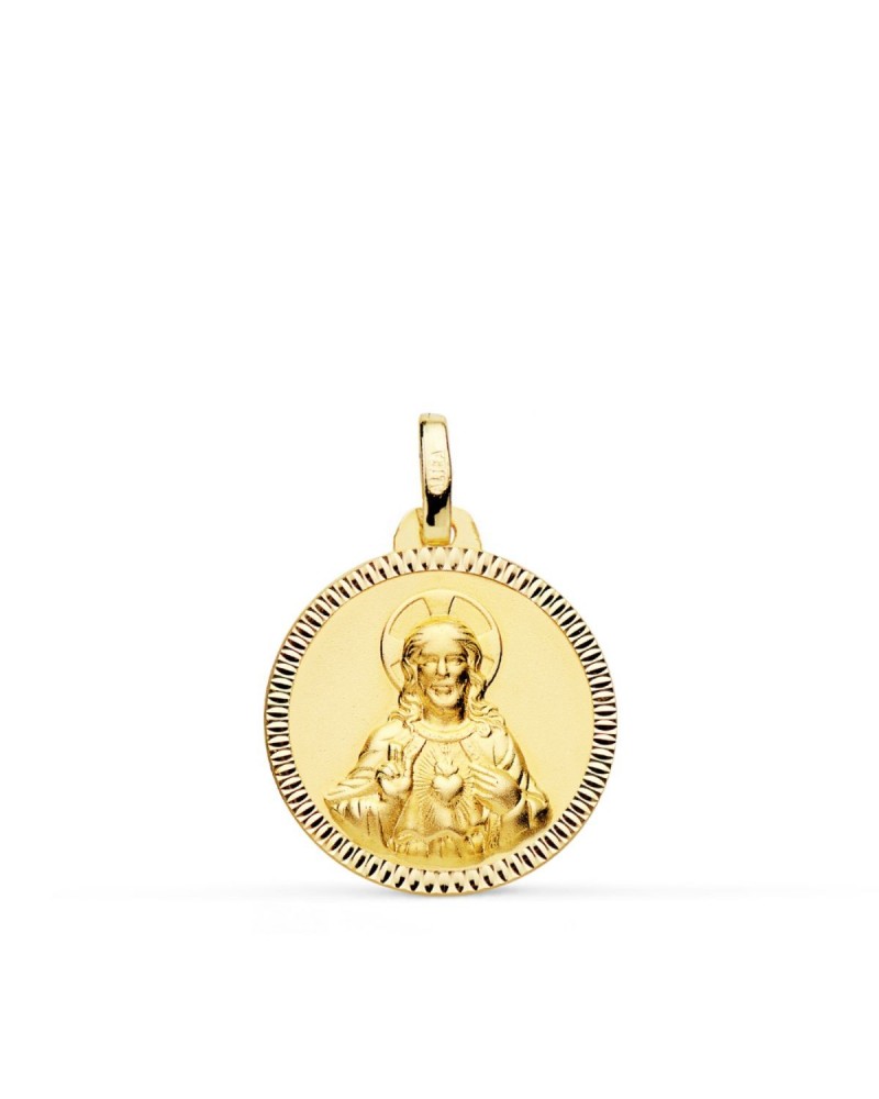 Medalla oro 18k Sagrado Corazón de Jesús 18mm