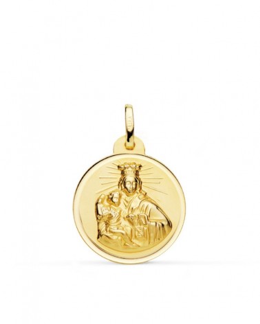 Medalla oro 18k Virgen del Carmen 20mm