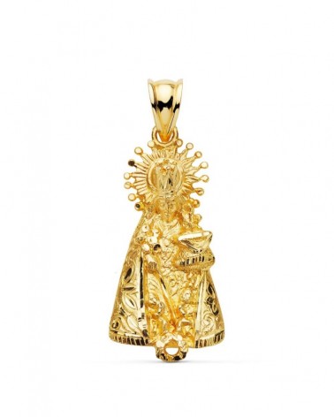Medalla oro 18k Virgen de los Desamparados silueta 31x15mm