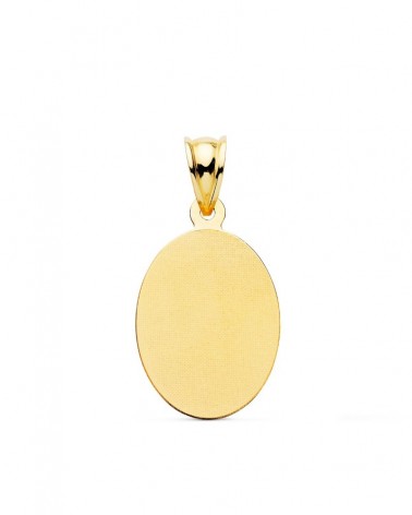 Medalla oro 18k Virgen de Guadalupe oval 21x15mm