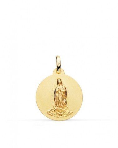 Medalla oro 18k Virgen de Guadalupe 18mm