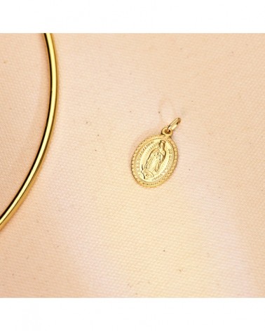 Escapulario Virgen de Guadalupe oro 18k amarillo 23x15mm