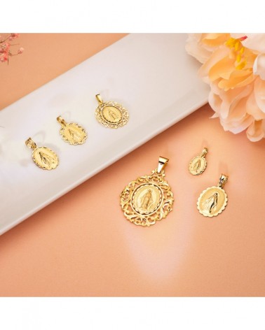 Escapulario oro 18k Virgen Milagrosa 18x11mm