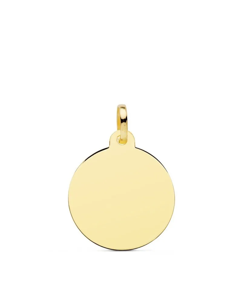 Chapa oro 18k circular lisa 20mm