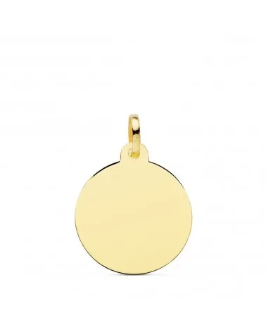 Chapa oro 18k circular lisa 20mm