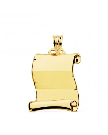 Pergamino oro 18k amarillo brillo mate 22x19mm