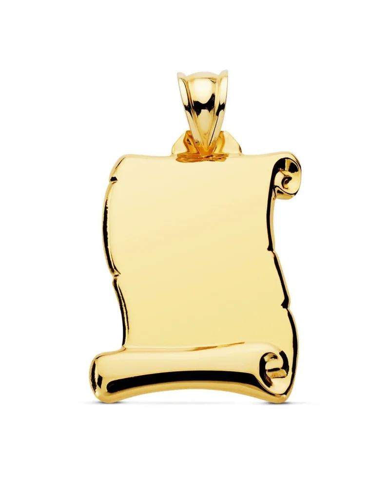 Pergamino oro 18k grabable 30x25mm