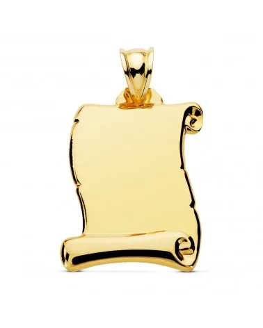 Pergamino oro 18k grabable 30x25mm