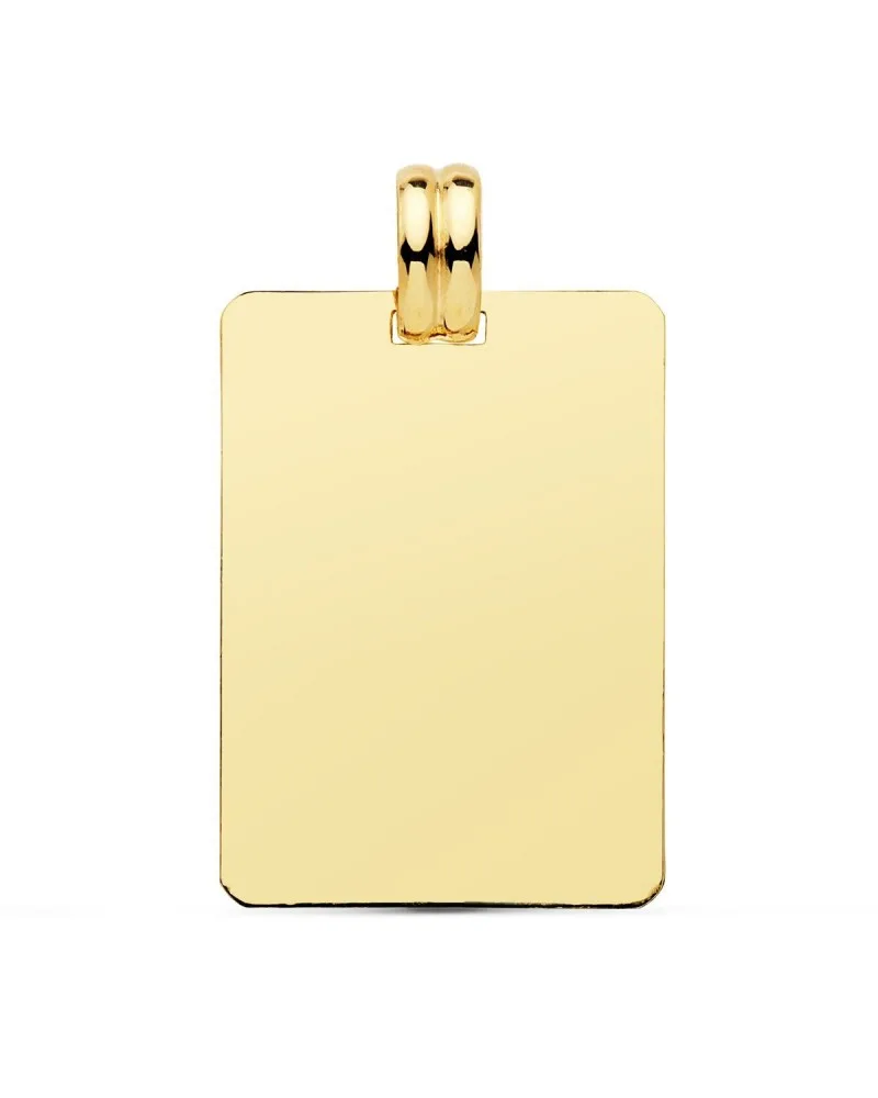 Placa oro 18k grabado personalizado 28x20mm