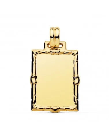 Chapa oro 18k rectangular grabable 26x21mm