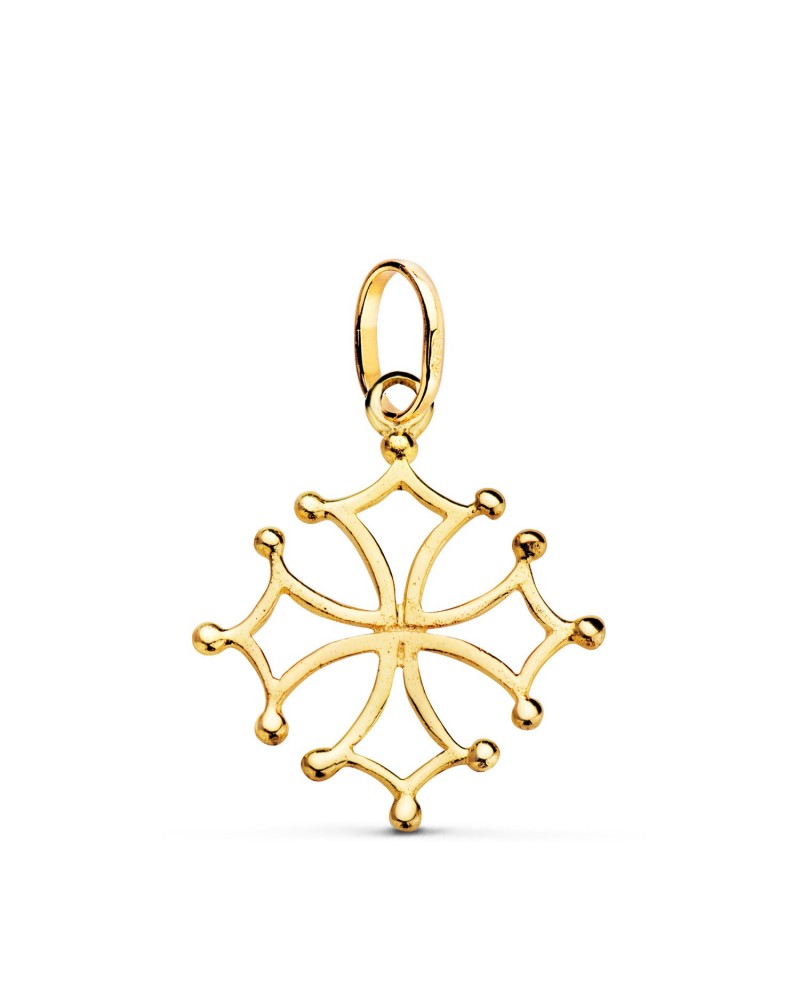 Cruz oro 18k occitana 23x21mm