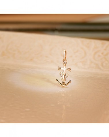 Cruz de Camarque oro 18k 20x12mm