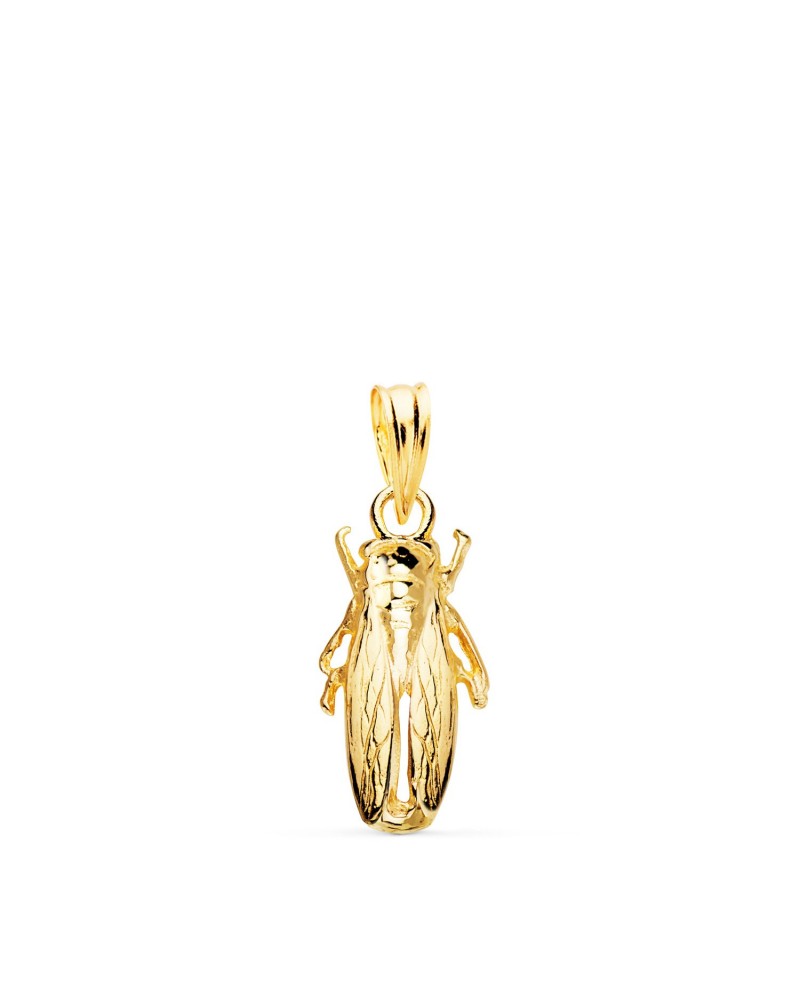 Colgante oro 18k cigarra Camarga 19x9mm