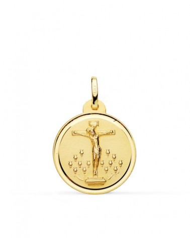 Medalla oro 18k Cristo de la Laguna 20mm