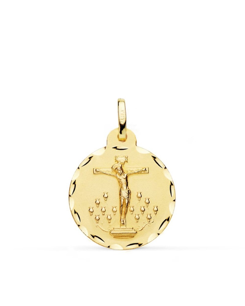 Medalla Cristo de la Laguna oro 18k amarillo 20mm